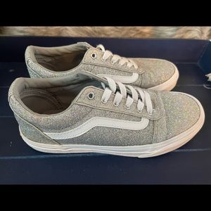 Vans kids Silver Sparkle-Glitter size 3